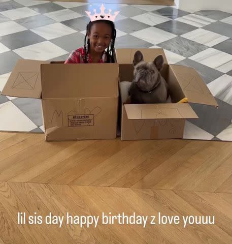 <p>Bronny James/Instagram</p> The family posted a series of snaps to mark Zhuri's birthday