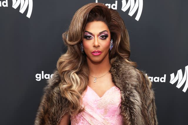 <p>Phillip Faraone/Getty</p> Shangela at the GLAAD Celebrates Its Governors Awards in January 2024.