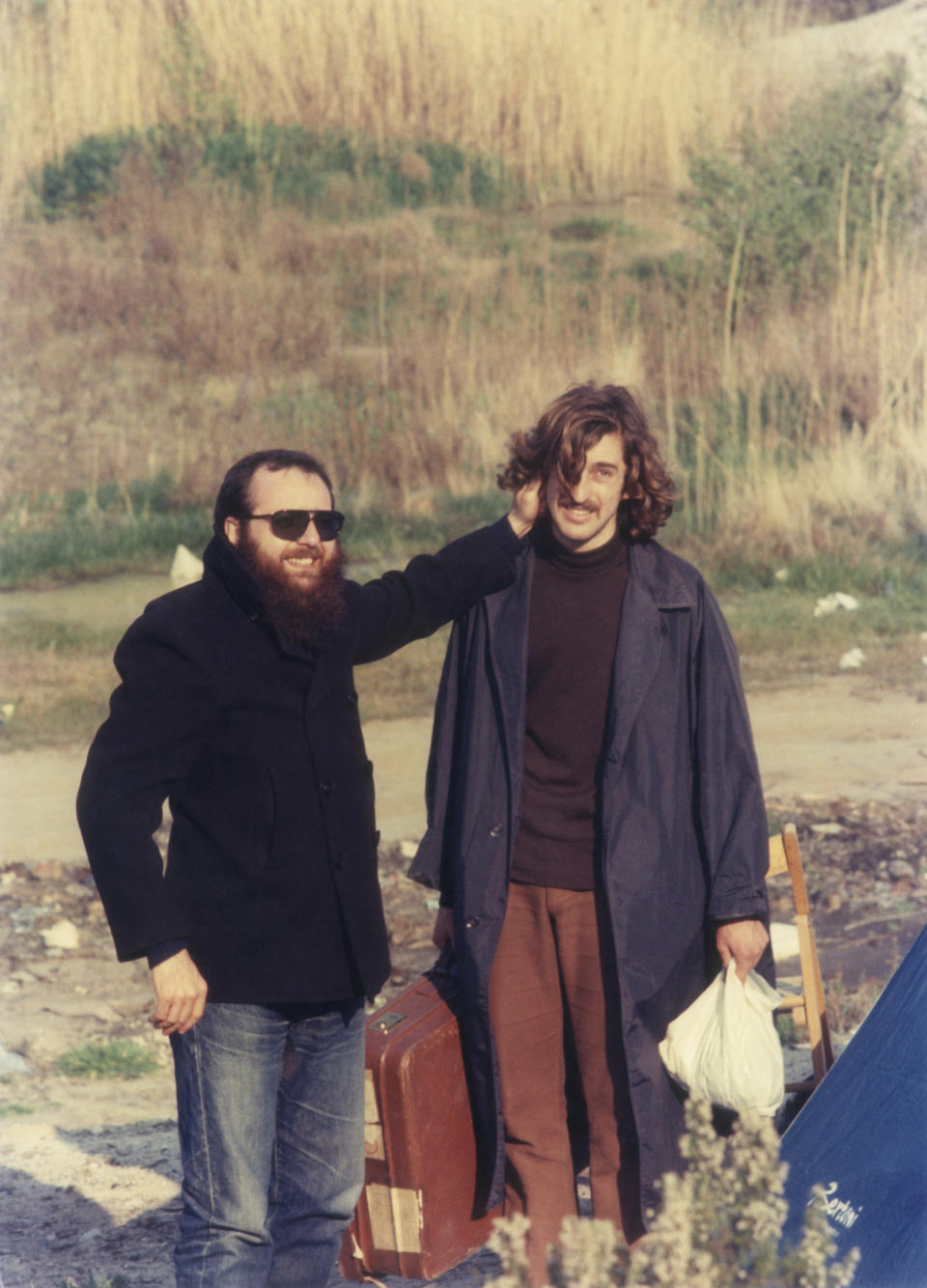 1976, Paolo Zaccagnini e Nanni Moretti durante le riprese di "Io sono un autarchico" (Photo by Mondadori via Getty Images).