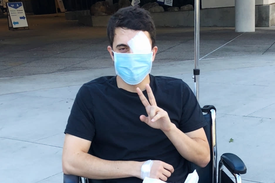Nick Kharufeh after surgery. (Courtesy Nick Kharufeh)
