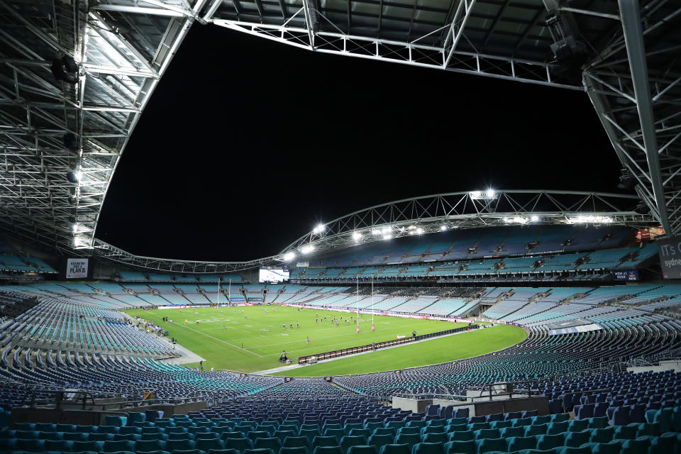 Empty ANZ stadium due to Covid-19 Australia