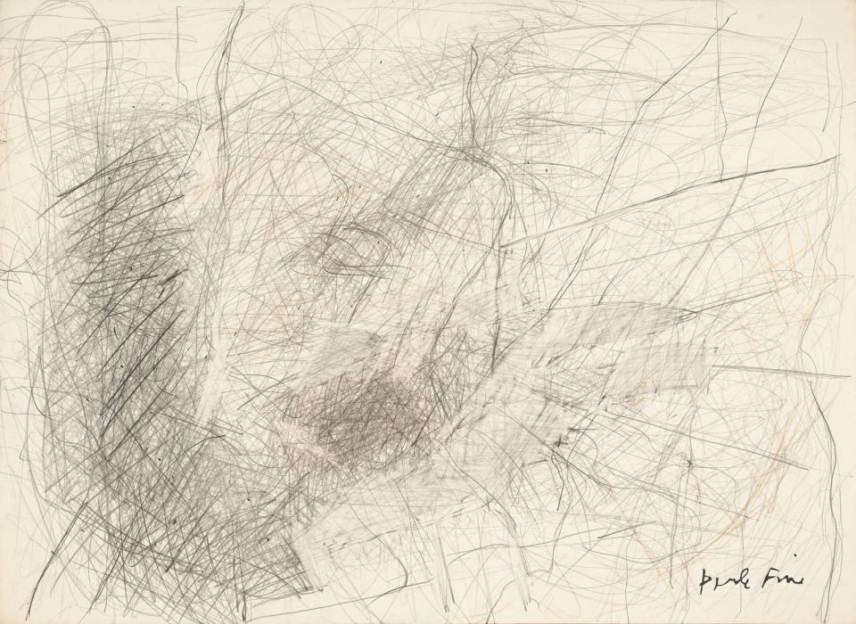 "Untitled" by Perle Fine, graphite on paper (1957)