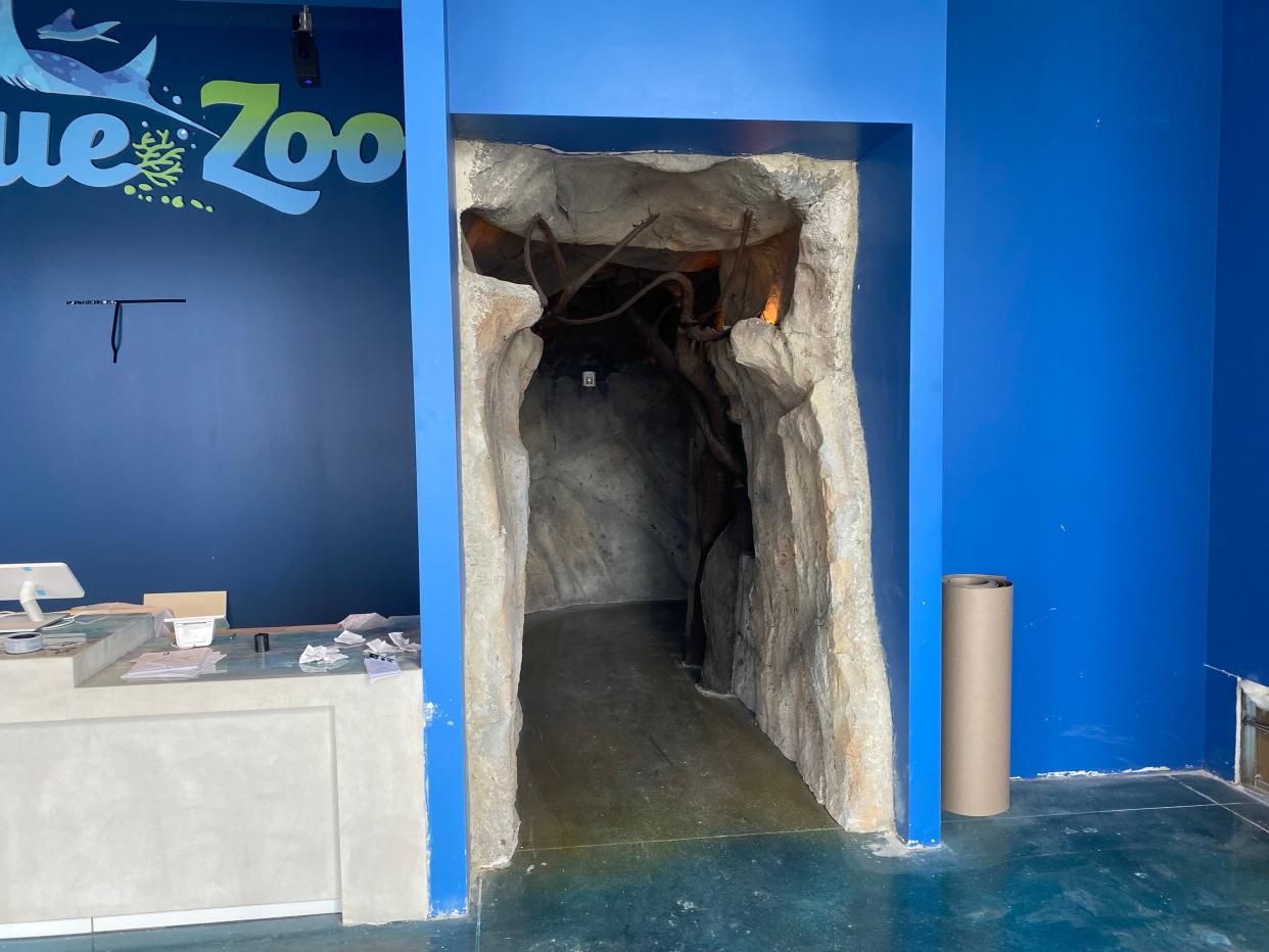 The entrance to the exhibits resembles a cave, which owner Steve Spiteri said is to give the impression of entering a new world March 23, 2024.