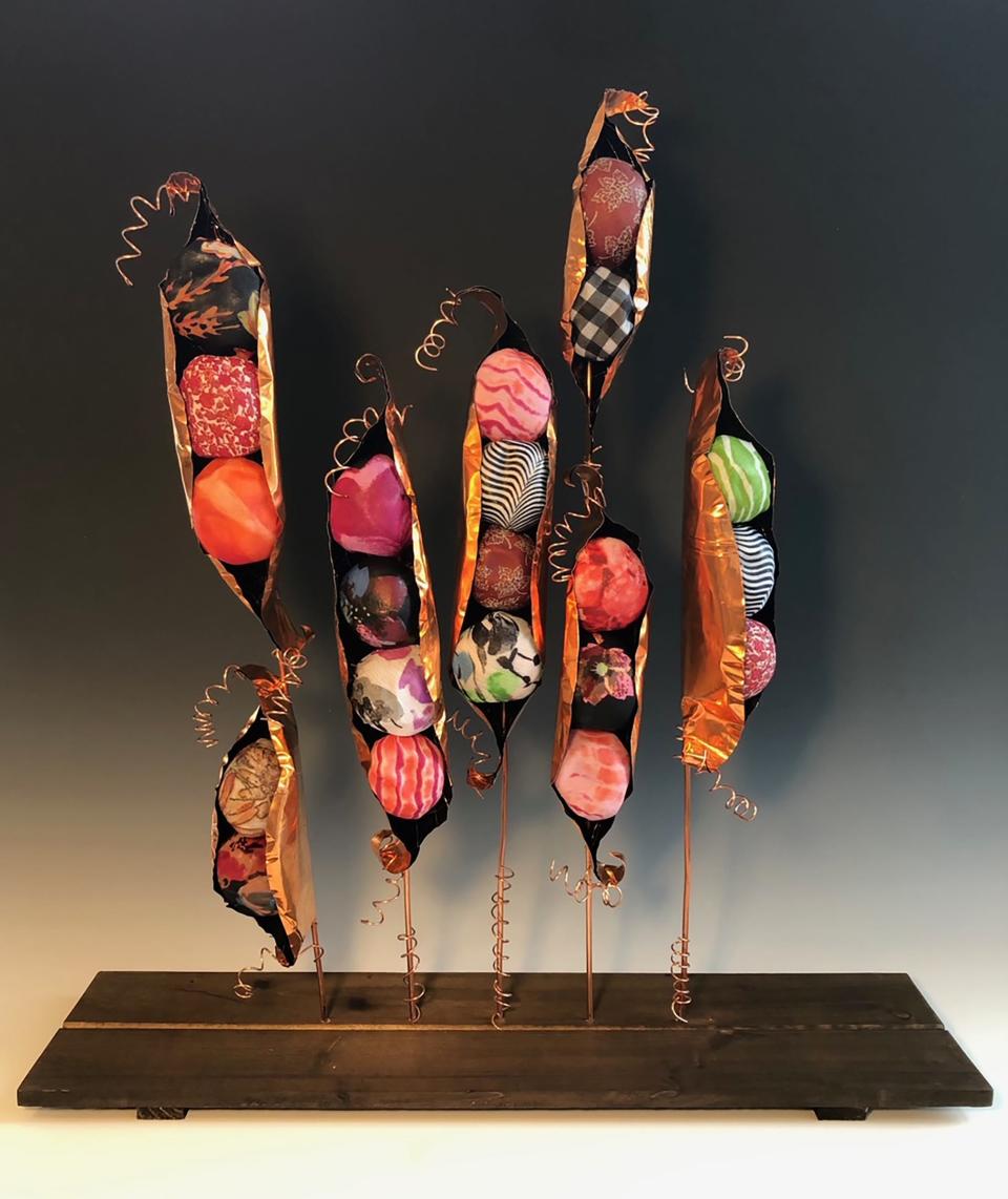 Michele Waalkes will be exhibiting this art piece in "The Time Show" at Silo Arts Studio on Friday in downtown Canton.