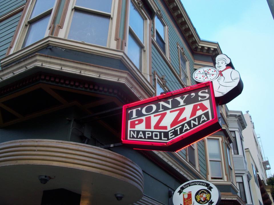 <p>Try: <a href="http://tonyspizzanapoletana.com/">Tony&rsquo;s Pizza Napoletana</a>, in the city's quaint&nbsp;Little Italy.</p>