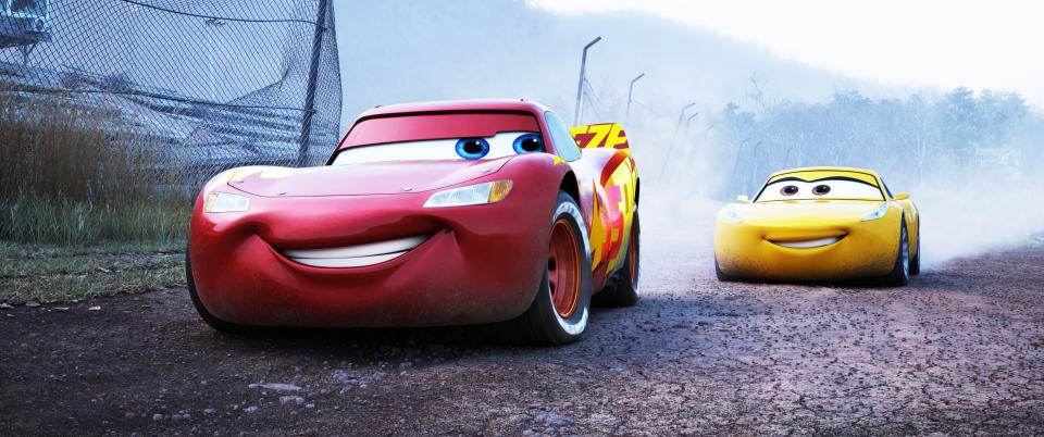 Lightning McQueen and Cruz Ramirez racing