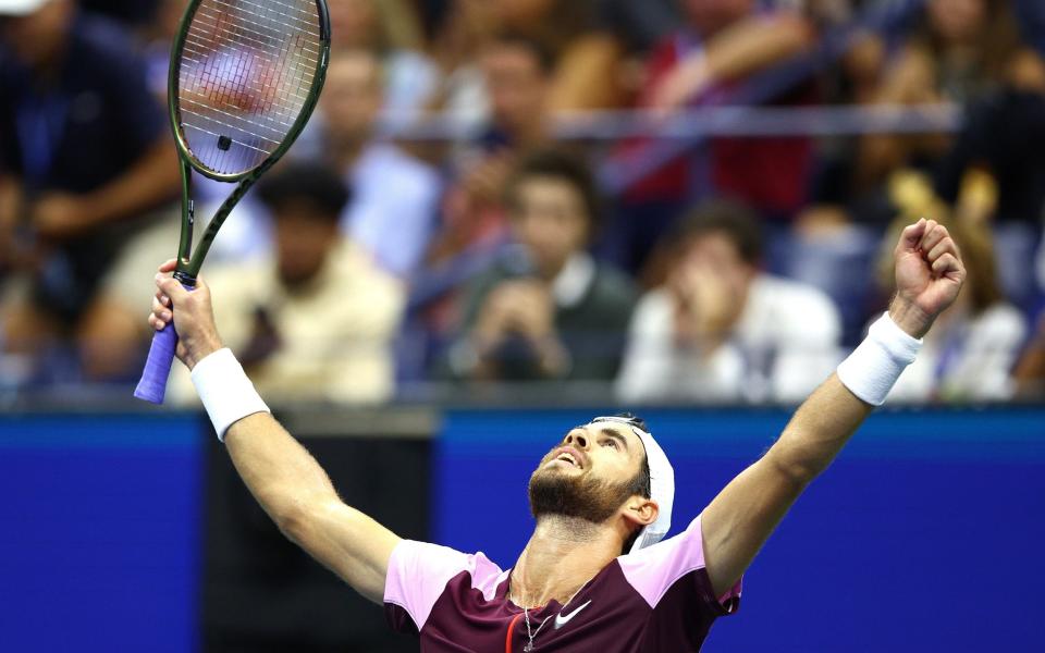 Karen Khachanov - Watch: Nick Kyrgios smashes two rackets after crashing out of US Open at hands of Karen Khachanov - GETTY IMAGES