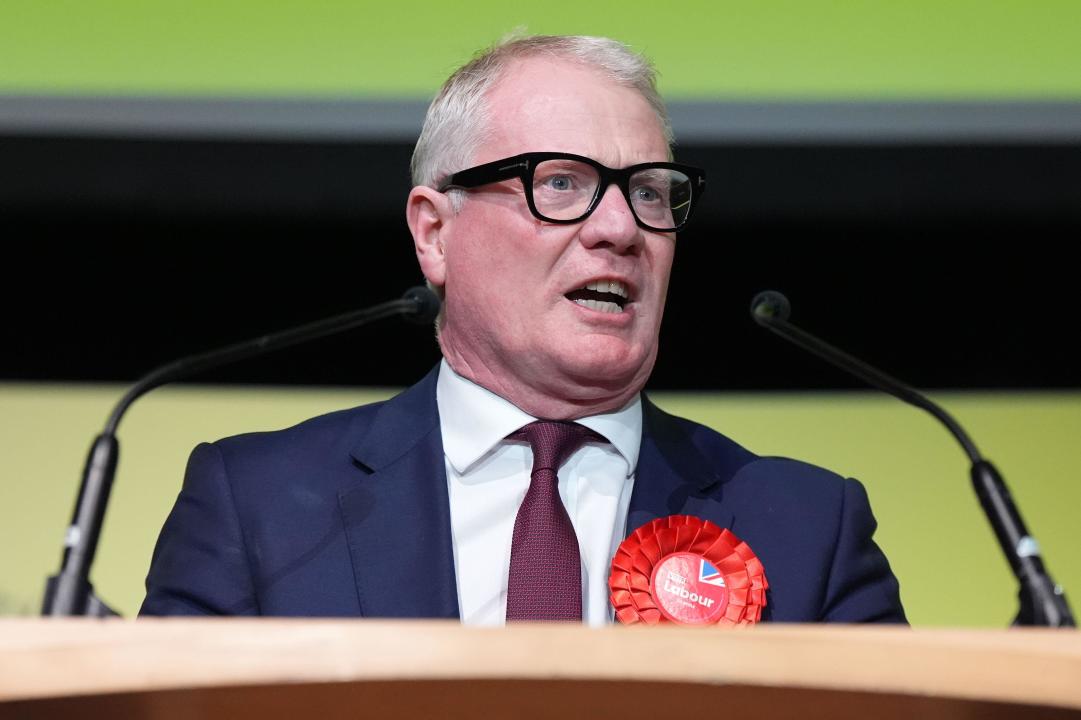 Labour's Richard Parker speaks as he is elected as the new Mayor of West Midlands, following the count at the International Convention Centre in Birmingham. Picture date: Saturday May 4, 2024.