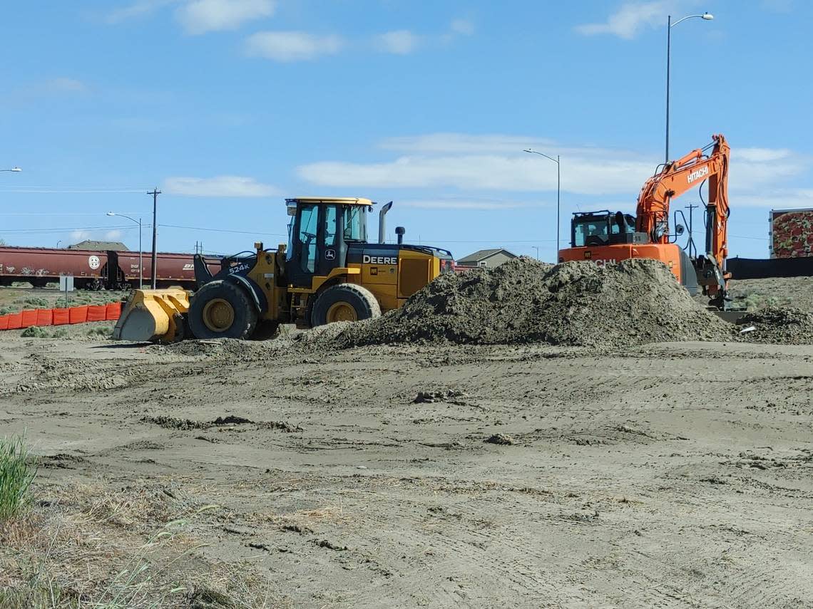 A gas station and convenience store is under construction at 8920 W. Clearwater at Steptoe Street.