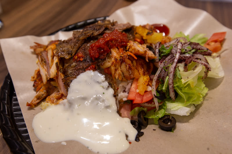 Plate of kebab