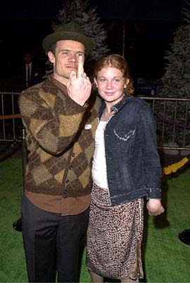 Flea engages in some healthy profane gestures at the Universal Amphitheatre premiere of Universal's Dr. Seuss' How The Grinch Stole Christmas