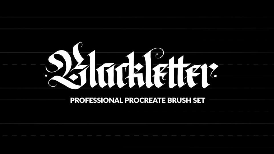 Sample image of Blackletter, one of the best Procreate brushes