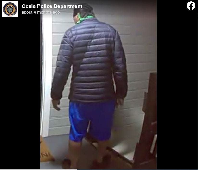 The Ocala Police Department released a picture of this man identified as person of interest in connection to the rape of an elderly woman at an apartment complex.