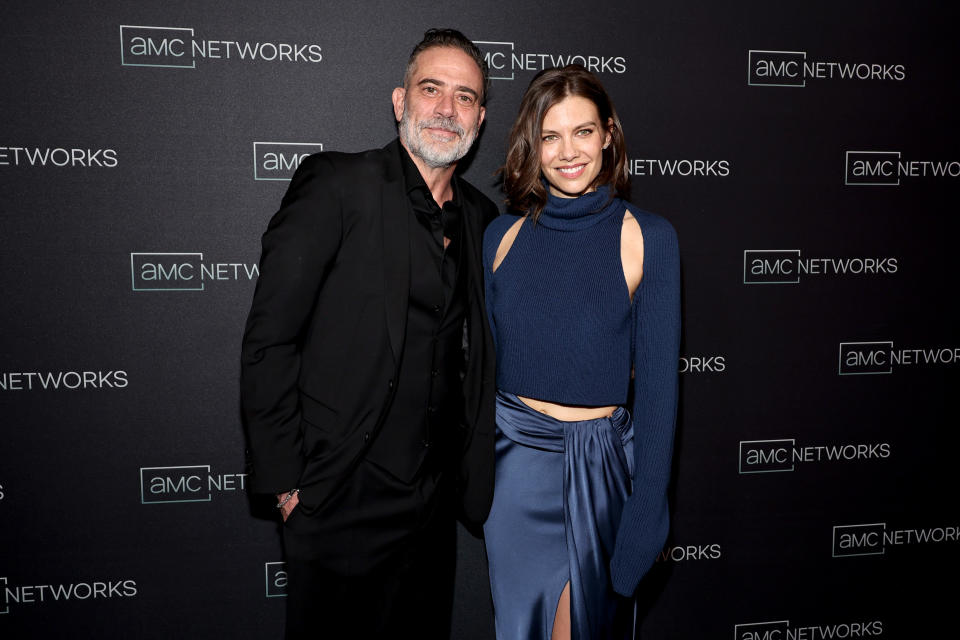 Jeffrey Dean Morgan and Lauren Cohan attend the AMC Networks 2024 Upfront at Chelsea Factory on April 10, 2024 in New York City.