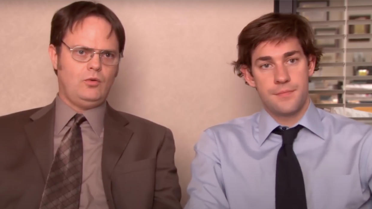  Jim and Dwight in The Office. 