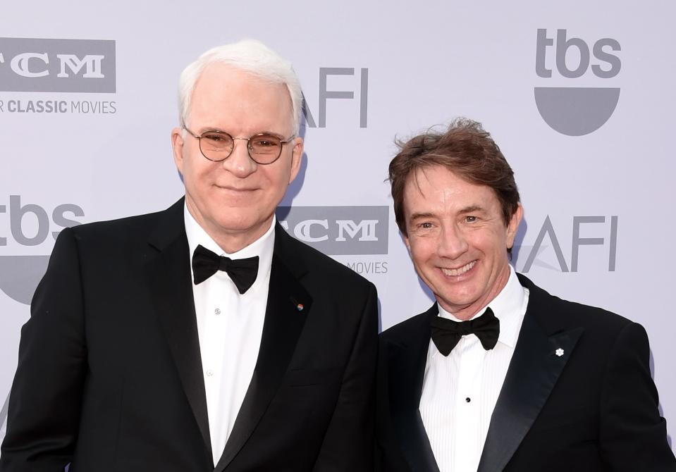 actors and comedians Steve Martin, left, and Martin Short will perform in Des Moines, May 14, 2022.