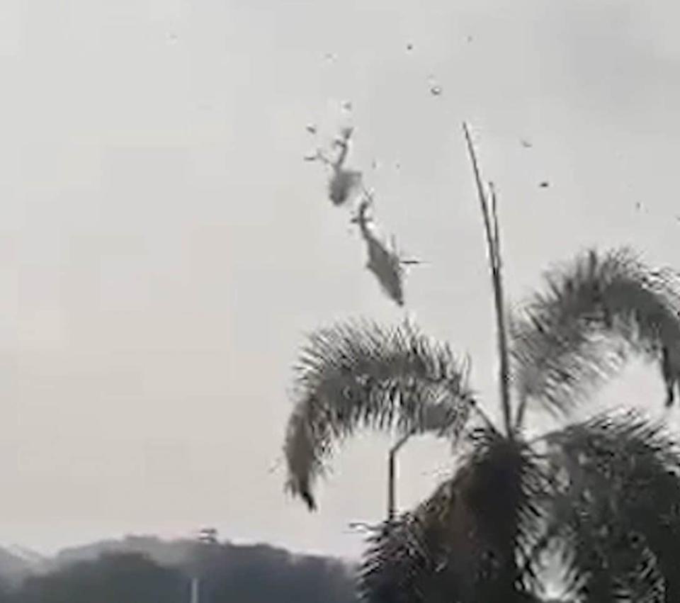 The two helicopters were taking part in a flypast rehearsal ahead of the navy fleet's open day celebrations in May when the tragic incident happened