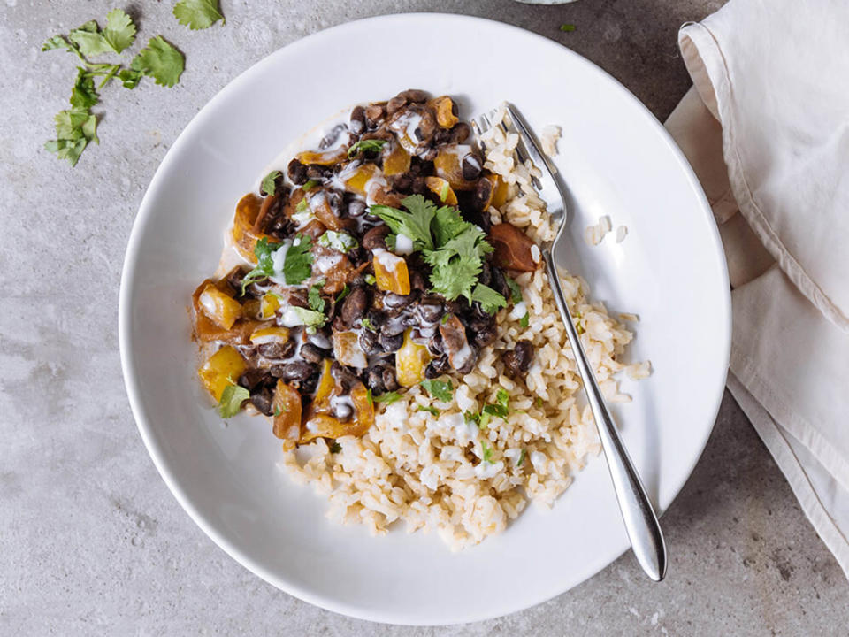 Brazilian black bean stew and brown rice: Mindful Chef