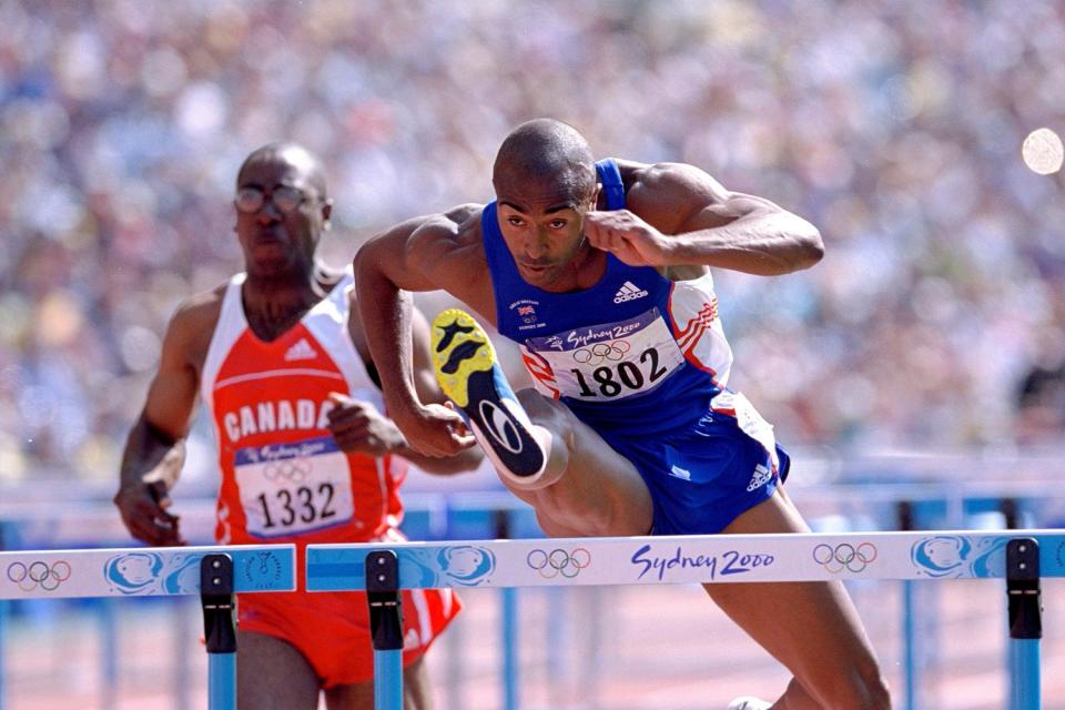 Colin Jackson at the Sydney Olympics in 2000 (Stu Forster/Allsport/Getty Images)