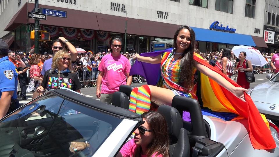 Grand Marshall Jazz Jennings attends the 2016 Pride March on June 26, 2016 in New York City. (Photo: Michael Stewart/Getty Images)