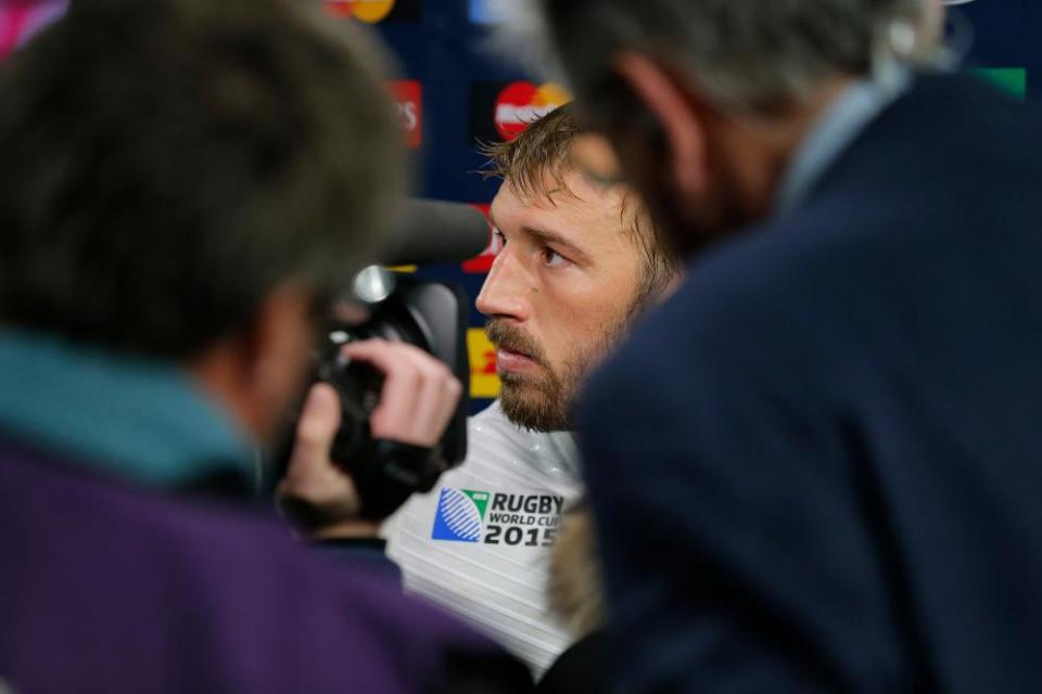 A dejected Chris Robshaw after England’s World Cup exit in 2015.