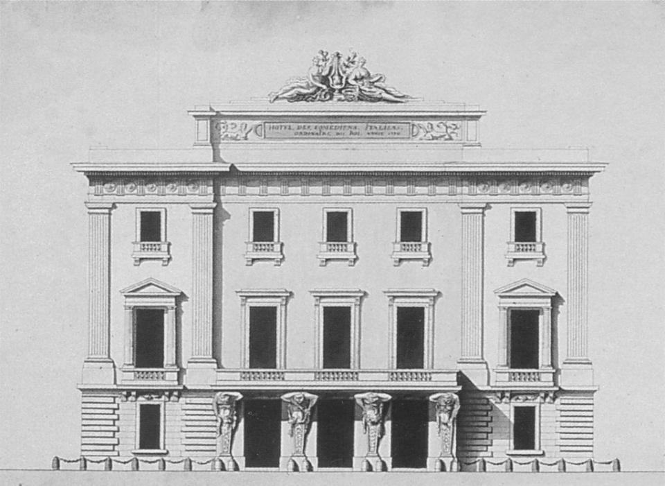 The Hôtel de Bourgogne in the 18th century (Public domain)