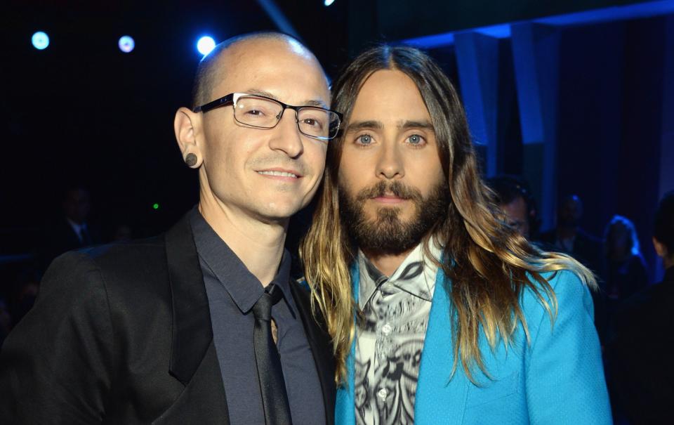 Chester Bennington and Jared Leto in May 2014.&nbsp; (Photo: Larry Busacca/NBC via Getty Images)