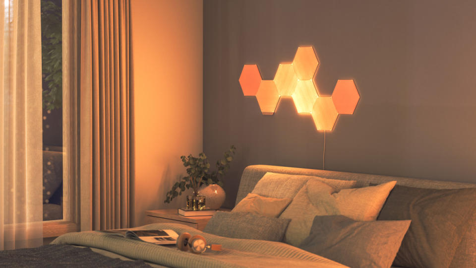 <p>Nanoleaf</p><p>“Elements is our nature-inspired smart decor, created for the home design enthusiast. These Wood-Look Hexagon panels provide a transcending glow that brings a natural vibe inside, and can be adjusted from warm to cool lighting for the perfect ambiance. They look beautiful on or off,” says Chu.</p><p><strong><a href="https://clicks.trx-hub.com/xid/arena_0b263_mensjournal?event_type=click&q=https%3A%2F%2Fgo.skimresources.com%2F%3Fid%3D106246X1740122%26url%3Dhttps%3A%2F%2Fnanoleaf.me%2Fen-US%2Fproducts%2Fnanoleaf-elements%2F%3Fcategory%3Delements%26specs%3Dtrue&p=https%3A%2F%2Fwww.mensjournal.com%2Fpursuits%2Fhome-living%2Flighting-trends-for-the-home%3Fpartner%3Dyahoo&ContentId=ci02d0e776b000240c&author=Emily%20Fazio&page_type=Article%20Page&partner=yahoo&section=Smart%20Home&site_id=cs02b334a3f0002583&mc=www.mensjournal.com" rel="nofollow noopener" target="_blank" data-ylk="slk:SEE ELEMENTS;elm:context_link;itc:0;sec:content-canvas" class="link ">SEE ELEMENTS</a>:</strong> Smarter Kit with 7 panels for $199.99, Expansion kits available for $59.99</p>