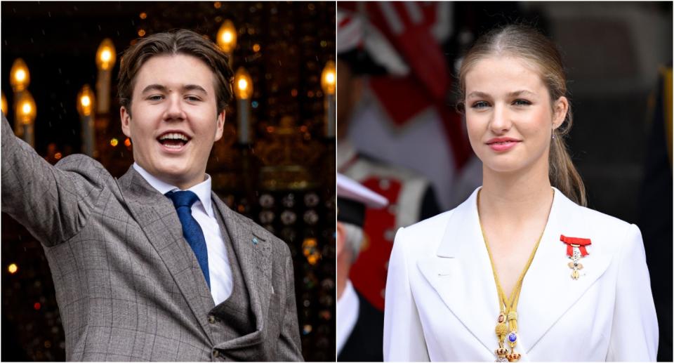 Europe's future monarchs include Denmark's Prince Christian and Spain's Princess Leonor who both turned 18 in October. (Getty Images)