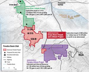 American Potash and Anson Resources, Paradox Basin, Utah