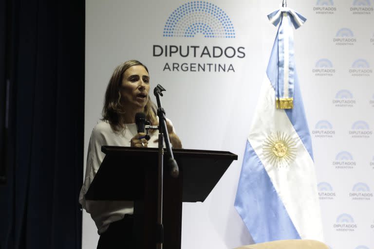 María Pía Signorini, encargada del comité de Evaluación de Scholas Occurrentes Argentina, durante la exposición del informe