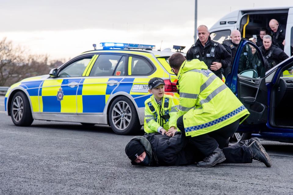 Allan Harris becomes a police officer for the day