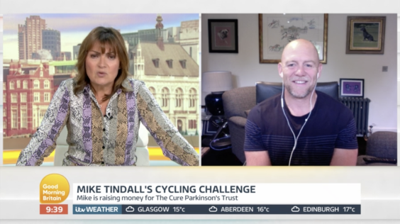 Mike opened up to Lorraine about his recent cycling challenge to raise money for The Cure Parkinson's Trust (ITV/Good Morning Britain)