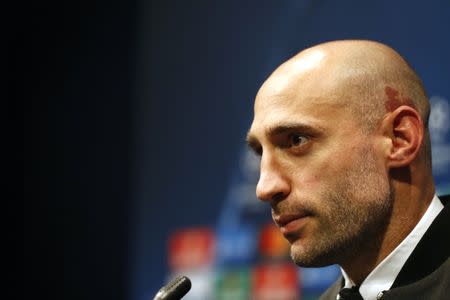 Soccer Football - Manchester City Press Conference - The Nou Camp, Barcelona, Spain - 18/10/16 Manchester City's Pablo Zabaleta during the press conference Action Images via Reuters / John Sibley Livepic EDITORIAL USE ONLY.