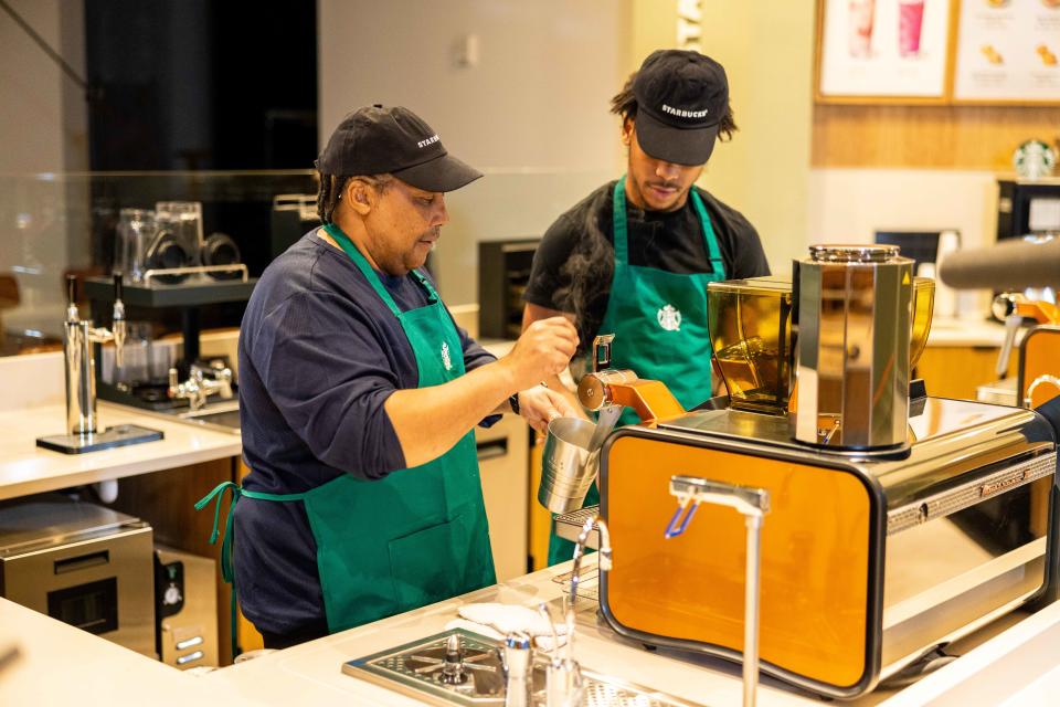 A scene from a promotional video promoting the new Starbucks Community Store set to open March 30 in the House Three Thirty in Akron.