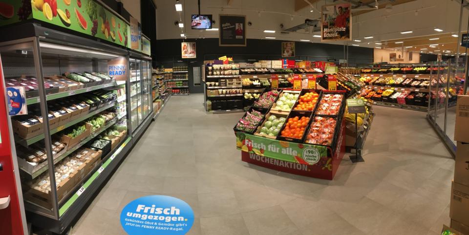 Erinnert mehr an einen Supermarkt, statt an einen Discounter: Blick in eine neue Penny-Filiale.