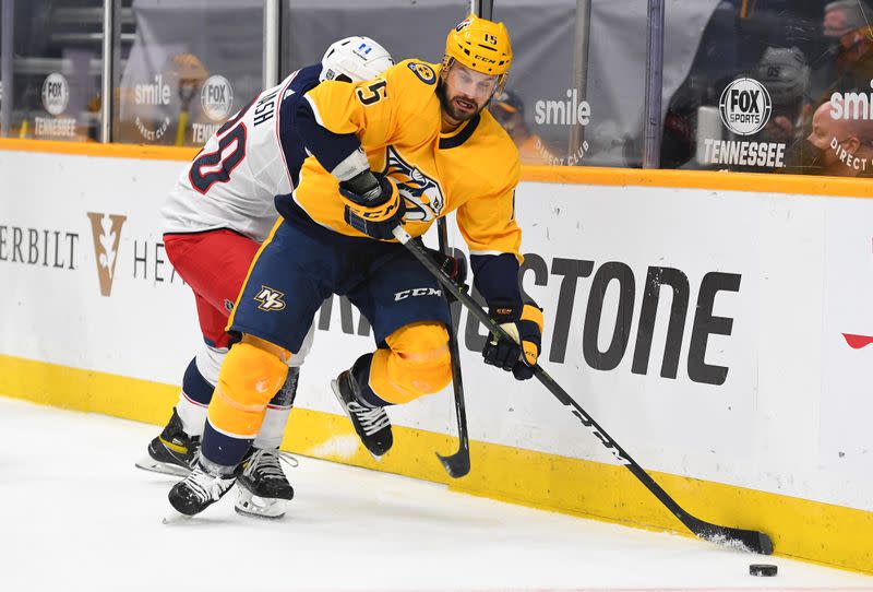 NHL: Columbus Blue Jackets at Nashville Predators