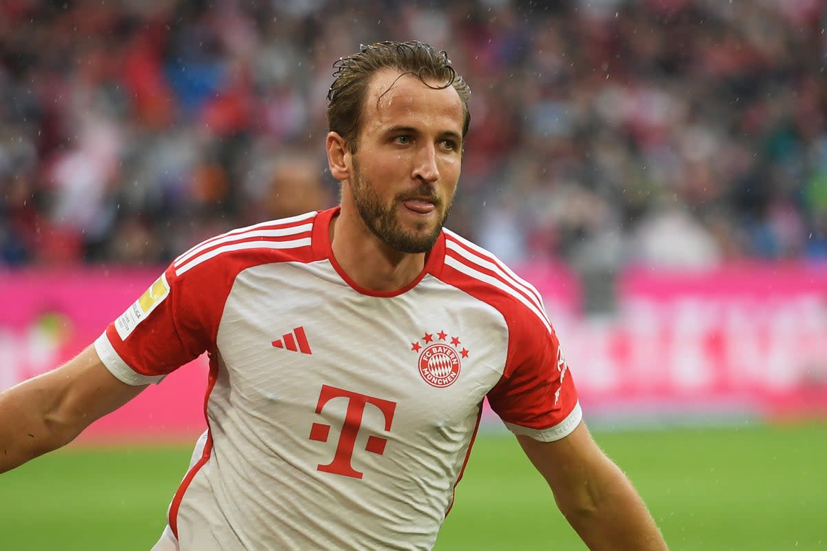 Brace: Harry Kane scored twice on his Bayern Munich home debut in the Bundesliga  (Getty Images)