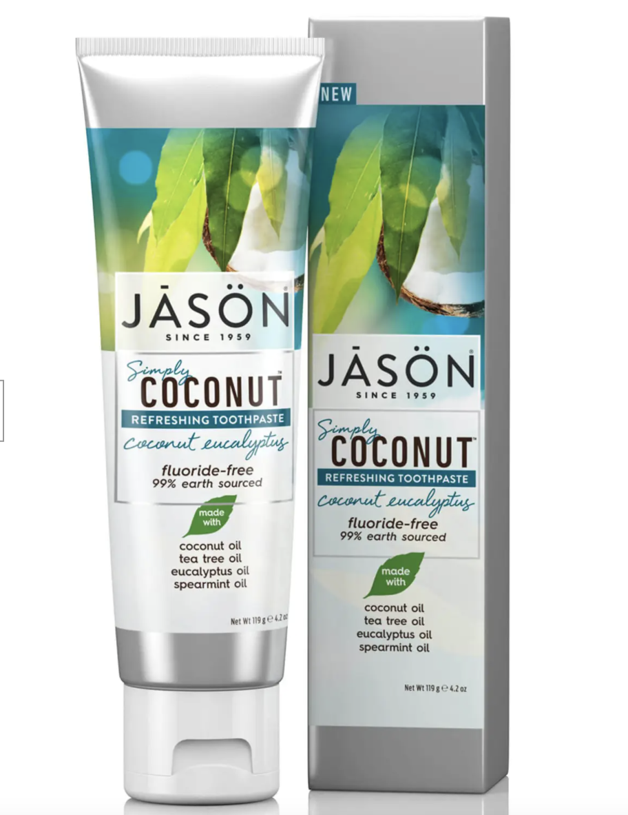 PHOTO: Mankind. JASON Simply Coconut Refreshing Coconut Eucalyptus Toothpaste 119g