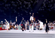 <p>Dancers perform during the Closing Ceremony of the Tokyo 2020 Olympic Games at Olympic Stadium on August 08, 2021 in Tokyo, Japan. (Photo by David Ramos/Getty Images)</p> 