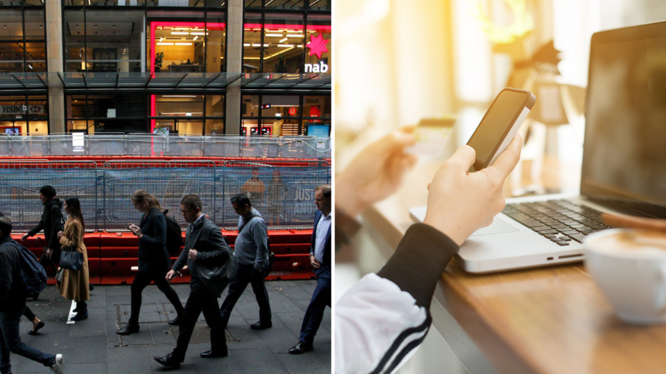 The rise of mobile banking has coincided with the fall in visits to bank branches. <em>Photos: Getty</em>