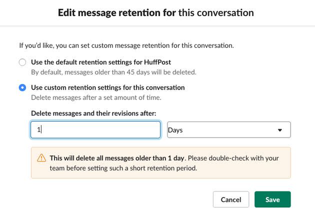 You don't have to keep those Slack messages forever.