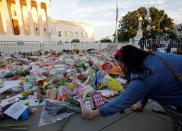 Vigil following the death of Supreme Court Justice Ruth Bader Ginsburg in Washington