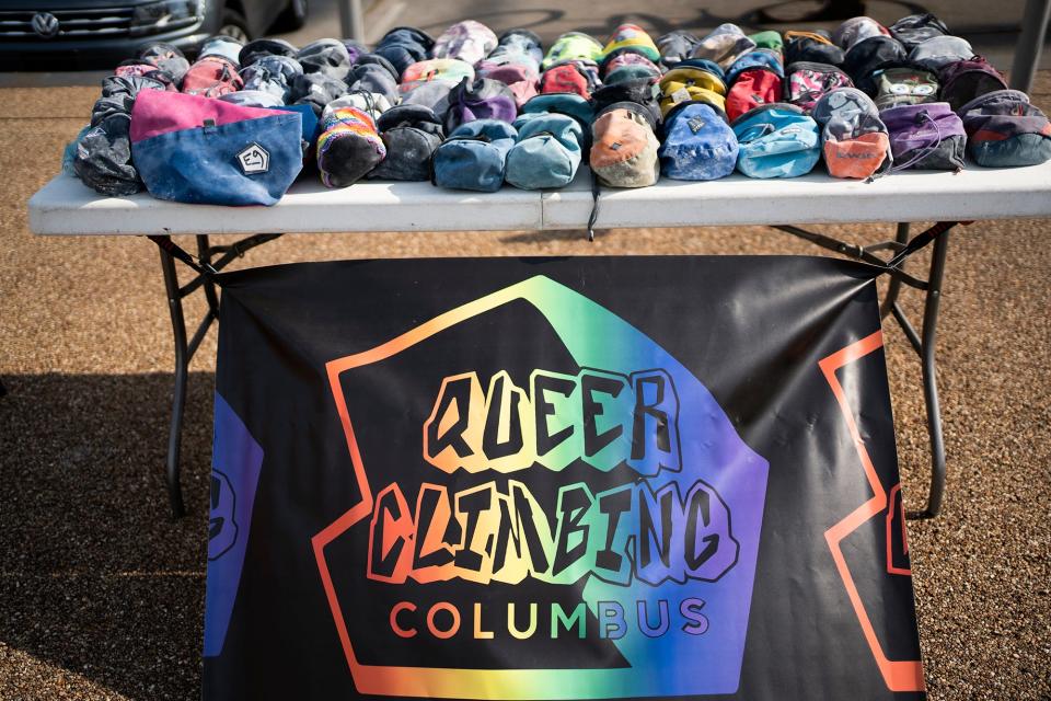 Gear available during an event hosted by Queer Climbing Columbus