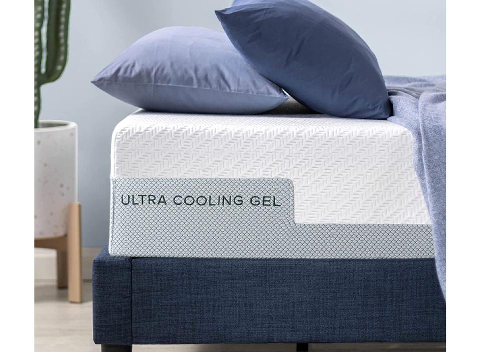Feel cozy and supported on this gel-infused memory foam mattress. (Source: Amazon)