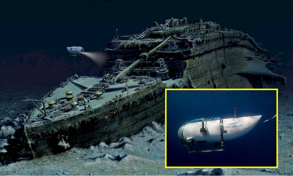 Titanic y Submarino Titán  / Cortesía