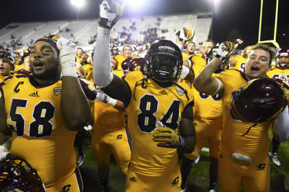 Central Michigan players were elated to find out they were headed to the Bahamas. (USA Today file photo)