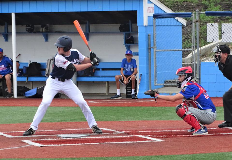 Lancaster Post 11's Ronnie Rowley went 4-for-4 and hit two home runs to help power Post 11 to a 12-4 win over Crawfordsville Post 72 in the championship game of the Lancaster Post 11 Baseball Classic Tournament on Sunday, July 2, 2023.