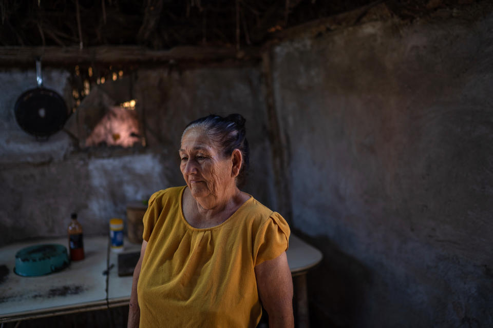 Image: Hilda Hurtado Valenzuela, 68 years old and president of the Sociedad Cooperativa Pueblo Ind?gena Cucap?, one of the associations that groups together people still engaged in fishing, in Baja California, Mexico, April 2021. (Alejandro Cegarra)