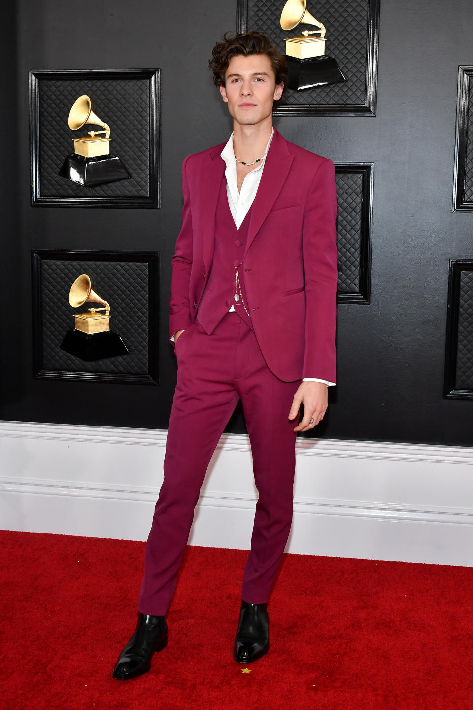 Shawn Mendes at the Grammys.&nbsp;